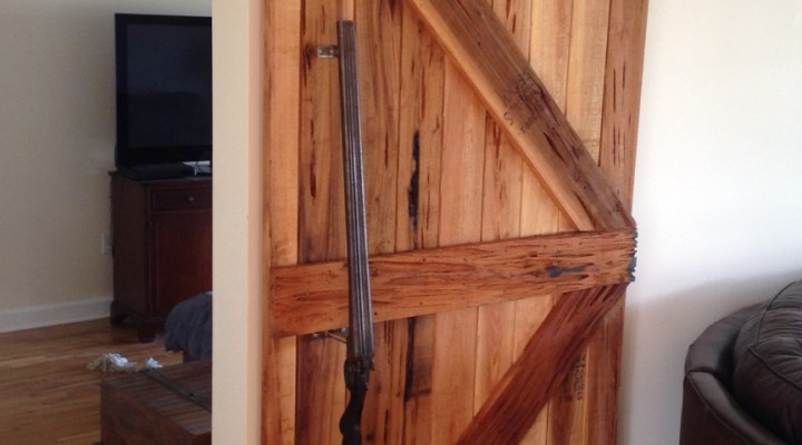 Interior barn door made with Pecky Cypress