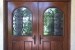 Mahogany Front Doors with metalwork